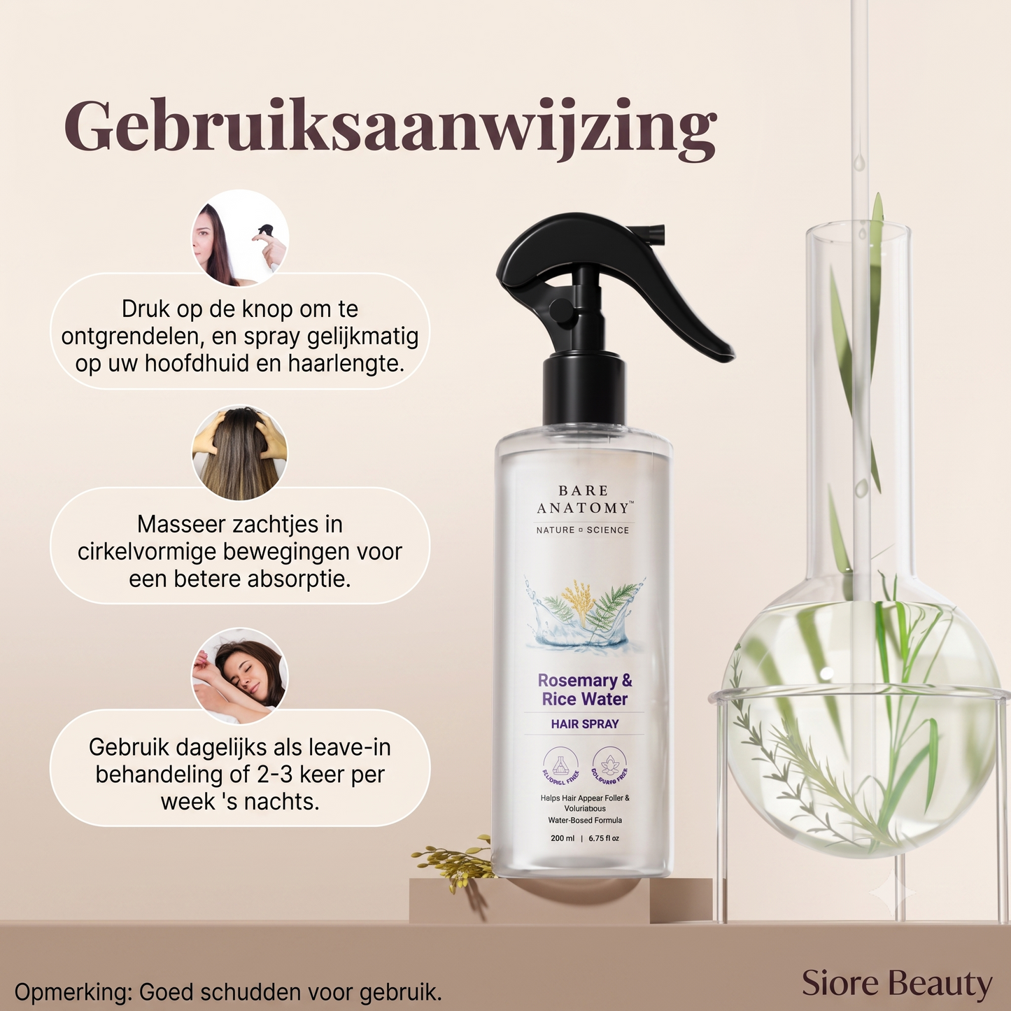 Sioré Hair Growth Spray | Haaruitval Stoppen & Groei Stimuleren In 1 Spray